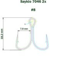 Крючки тройные Saikyo 7046 BN 2X № 8 (50шт)