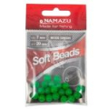 Бусина фидерная Namazu Soft Beads, PVC, d-7 мм, круглая, цв. темно-зеленый (20 шт.)