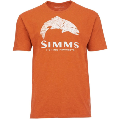 Футболка Simms Wood Trout Fill T-Shirt, Adobe Heather, S