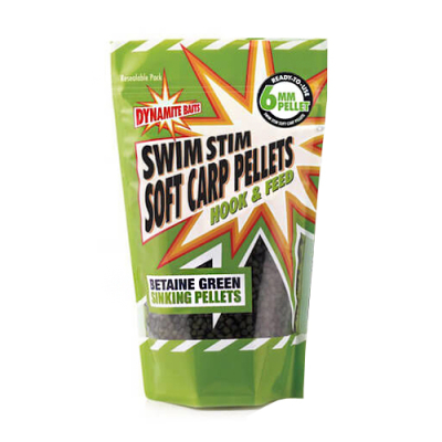 Пелетс Dynamite Baits 500гр. Swim Stim Green 6 мм (DY146) (зеленый плавающий стим) 