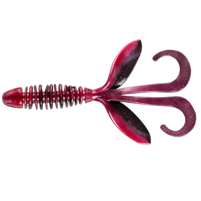 Силиконовая приманка YUM F2 Wooly Hawgtail 4.5" цв. Red Shad