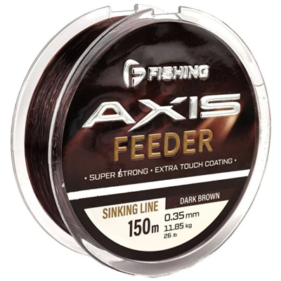 Леска F-Fishing Axis Feeder Line Dark Brown 150м 0,25мм 7,25кг 16lb