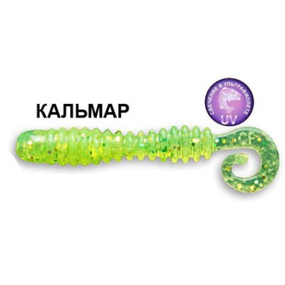 Силиконовая приманка Crazy Fish Active Slug 2" 29-50-20-6 кальмар цв. grapes (киви)