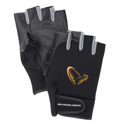 Перчатки Savage Gear Neoprene Half Finger Black р.L (76463)