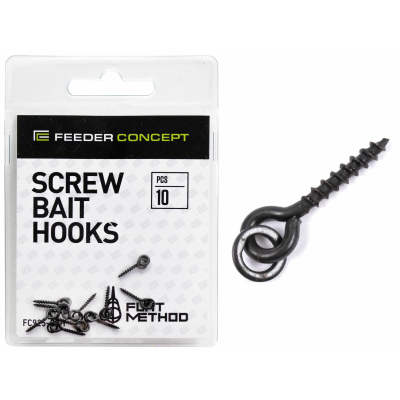 Крепления для бойлов/приманок Feeder Concept Flat Method Screw Bait Hooks 10шт.