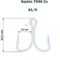 Крючки тройные Saikyo 7046 BN 2X №1/0 (25шт)