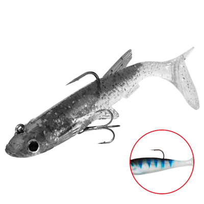 Силиконовая приманка оснащенная Mikado Crystal Fish WXH-65-8см цв. 132 (1уп.-2шт.)