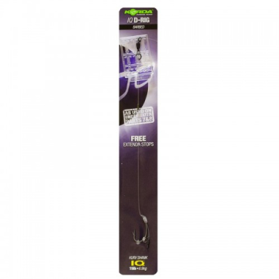 Поводок готовый Korda IQ D Rig 15lb Kurv Shank №8 KCR058