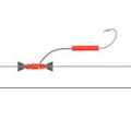 Монтаж на сома Mikado Set III Big Bait Ready Rig (200см, попл.10г, тройник №2/0) (HIC095-2/0)