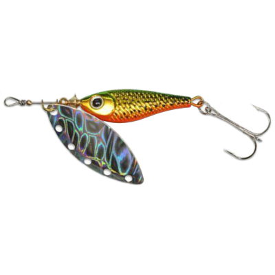 Блесна вращающаяся Daiwa Silver Creek Spinner R 1120 Holo цв. GREEN/GOLD