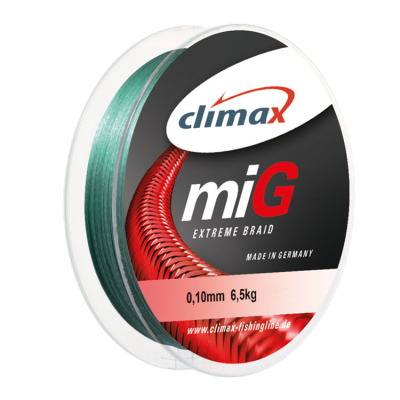Плетёный шнур Climax miG Extreme Braid 100м 0.16мм 11.5кг/25lb (серо-зелёный)