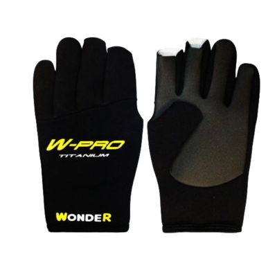 Неопреновые перчатки без трёх пальцев Wonder Gloves W-Pro черный WG-FGL012  M