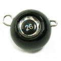 Мормыш Груз крашеный разборная чебурашка "ШАР" 26 гр., цвет 04-черный GCR(B)C-26-04 10 шт