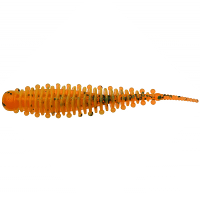 Силиконовая приманка Boroda Baits Mexer 90 mm Оранжевый с черными блестками