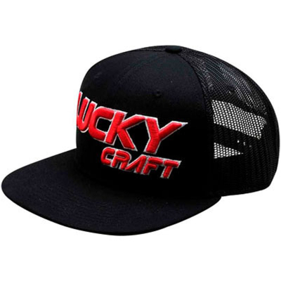 Кепка Lucky Craft Flat - Black and Red/черный-красный