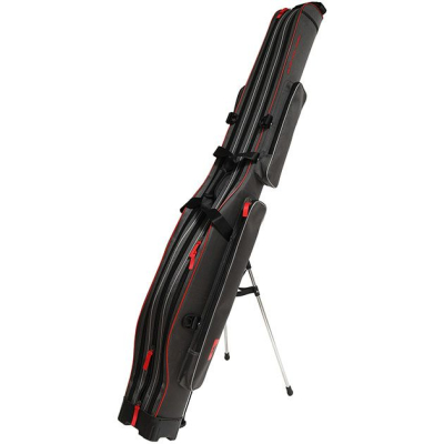Чехол-тубус для удилищ Mikado 3 + камерн., 150см, на подставке, серый (Арт.UWD-06-150-3-GY)