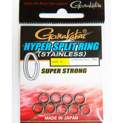 Заводное кольцо Gamakatsu Hyper Split Ring №8 (116,0кг) (5шт.)