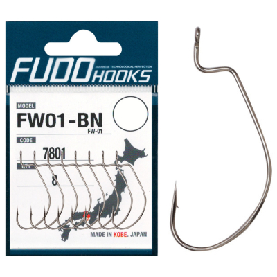 Крючок офсетный Fudo FW01-BN 7801 № 2/0 (6 шт./уп.)