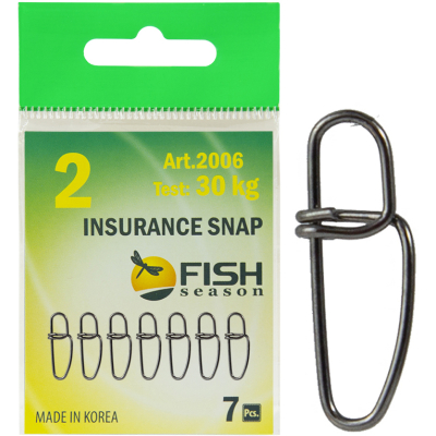 Застежка Fish Season Insurance Snap, №1 (15 кг), (упак. 7 шт)