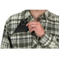 Рубашка Simms BugStopper LS Shirt, Sterling Morada Plaid, LEU
