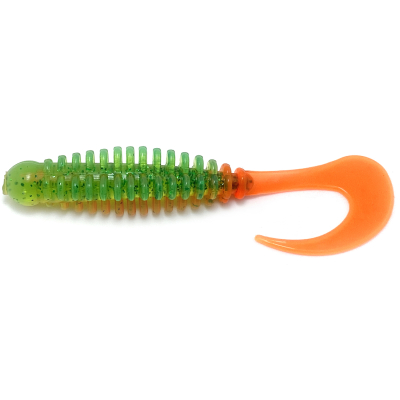 Силиконовая приманка Boroda Baits Phantom 110 mm ЗЕЛЕНЫЙ/ЯРКО-ОРАНЖЕВЫЙ (Green/Fire Orange)