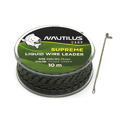 Лидкор Nautilus Supreme Liquid Wire Leader 40lb 10м Snake Green