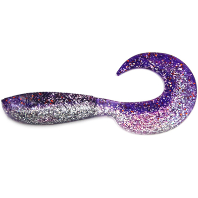 Силиконовая приманка Yaman Mermaid Tail 3" цвет #19 - Silver Violet (уп. 10 шт.)