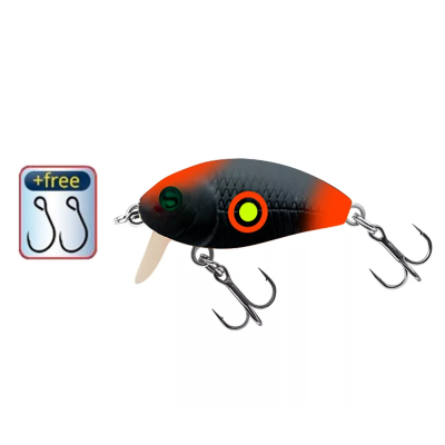Воблер "Sprut" Rini Crank Major 36F (Floating/36mm/3,5g/0,1-0,3m/MBKRD) + Два Одинарных Крючка
