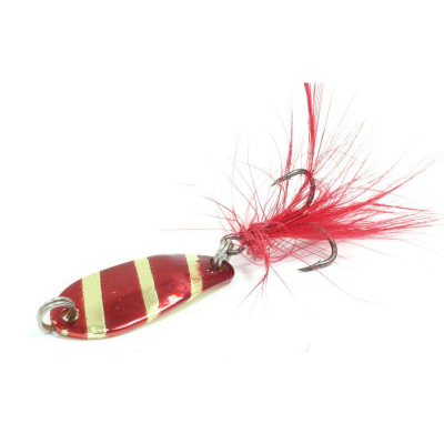 Блесна колеблющаяся Sprut Yasuri Spoon (30mm/3,4g/GR + дополнительный одинарный крючок)