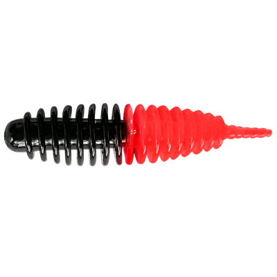 Силиконовая приманка Trout Bait Jumbo 50 Чеснок цв. 19 (Black-Red)