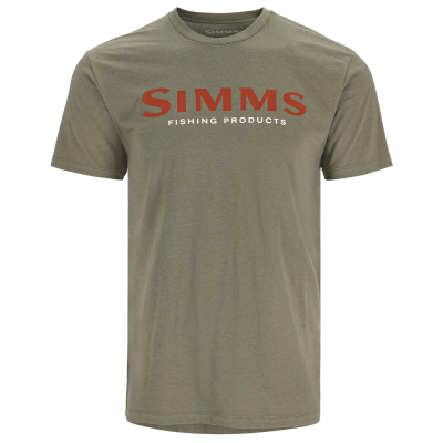 Футболка Simms Logo T-Shirt, Simms Orange/Military Heather, M