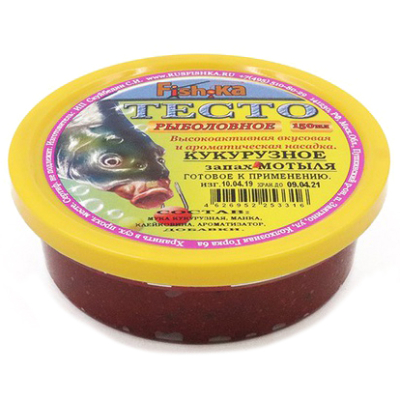 Тесто (готовое) "Fish.ka" КУКУРУЗНОЕ запах МОТЫЛЯ 150мл