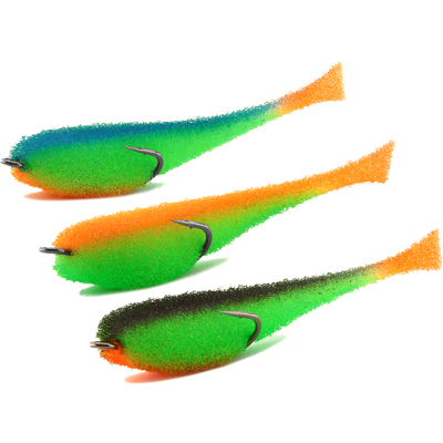 Мормыш MIX Набор Классических Поролоновых рыбок с открытым двойником №3 (цв. 14,15,16) 10 см MPFC10-03