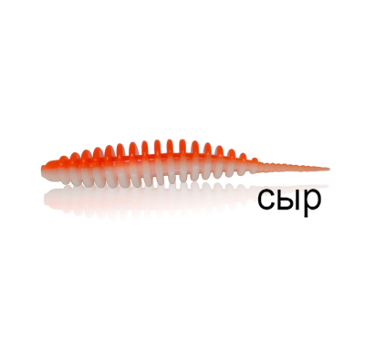 Силиконовая приманка MF_pro Ribs swim 2" - 4,5см. Orange/white Сыр