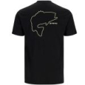 Футболка Simms Bass Outline T-Shirt, Black, XL