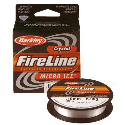 Шнур плетеный Berkley FireLine Micro Ice 45m - 0.10mm (crystal/smoke)