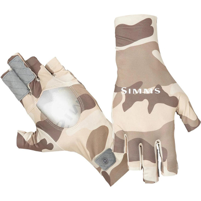 Перчатки Simms SolarFlex SunGlove, Woodland Camo Sandbar, M