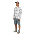 Термофутболка Simms SolarFlex LS Crewneck - Print, S, Cloud Camo Grey