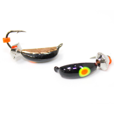 Мормышка Ёлочка №2 (чм)+ НЛО серебро(0,6)