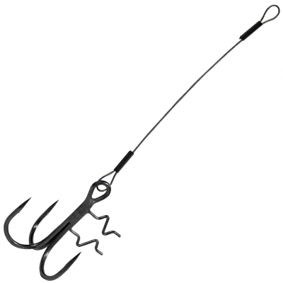 Оснастка стингер BKK Assit Spear Stinger HD-7X7 Wire (Pike - 12cm, 46.5kg, 0.9mm) (A-EU-1609) 1/0# (2шт)
