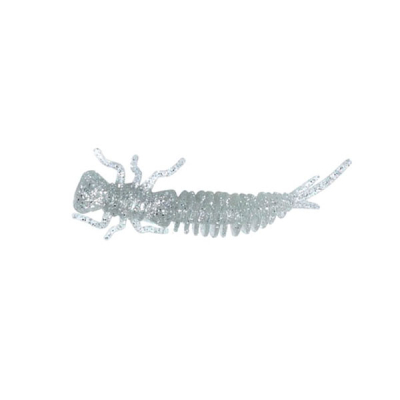 Силиконовая приманка Garry Angler Larva 2" 10 шт/Сыр цвет #Прозрачный с блестками