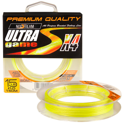 Леска плетеная Norstream Ultra Game 4x Fluo Yellow #1,5