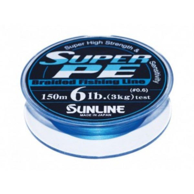 Шнур плетеный Sunline Super PE 150m - 6lb/0.12mm (Blue)