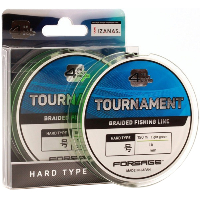 Шнур Forsage Tournament 4 Braid Hard Type 150 m Light Green # 1.0