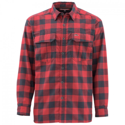 Рубашка Simms Coldweather LS Shirt, L, Red Buffalo Plaid