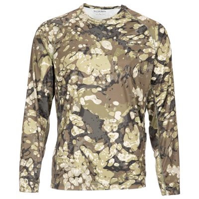 Термофутболка Simms SolarFlex LS Crewneck - Print, Riparian Camo, XXL