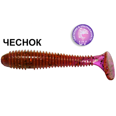 Силиконовая приманка Crazy Fish Vibro Fat 1-7.1-12-5 чеснок цв. ultraviolet (ультрафиолет)