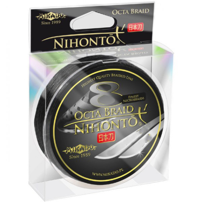 Плетеный шнур Mikado Nihonto Octa Braid Black 150м 0,23мм - 20,80кг