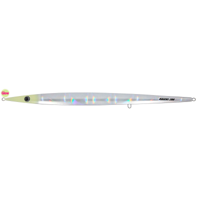 Блесна для джиггинга Hots Kalchi Super Long Jig 280g цвет AH.SILVER/GLOW HEAD