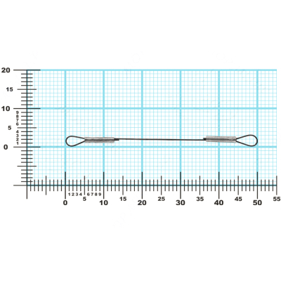Соединительное титановое звено для стингера Vido Craft 50 мм, толщ. 0,5 мм, 25 кг, 3 шт/уп VD-TiSLN-05-50(3)